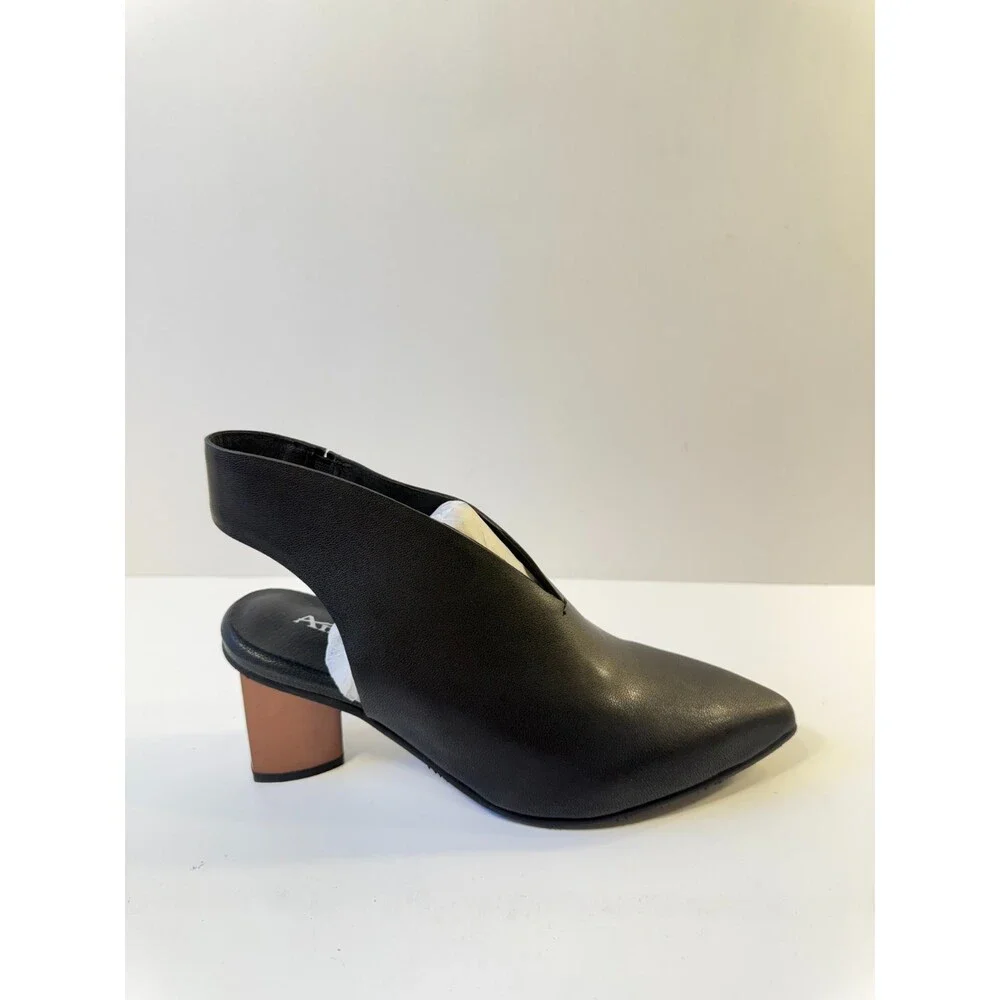 Antelope Womens Hedda Slingback Boots V Cut Black Leather US EU 38, US 7.5